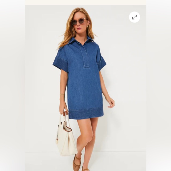Tuckernuck Denim Trapunto Stitch Sofia Shirt Dress - Picture 3 of 3